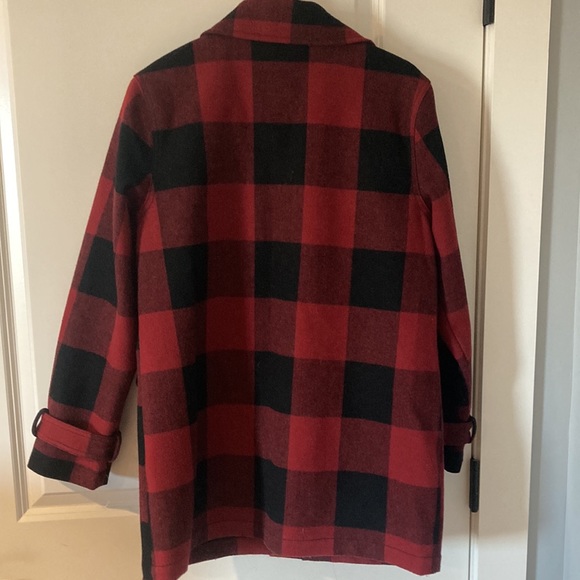 Eddie Bauer Buffalo Plaid Wool Blend Coat shacket field coat - Picture 4 of 4